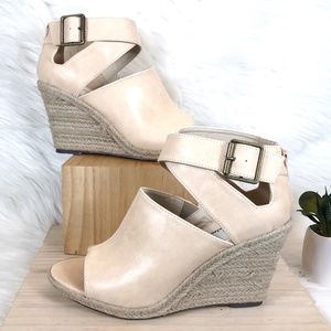 Michael Antonio Gins Cream Espadrille Wedge